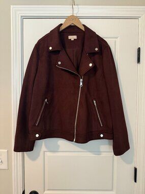 LOFT Plub faux suede Jacket, XXL